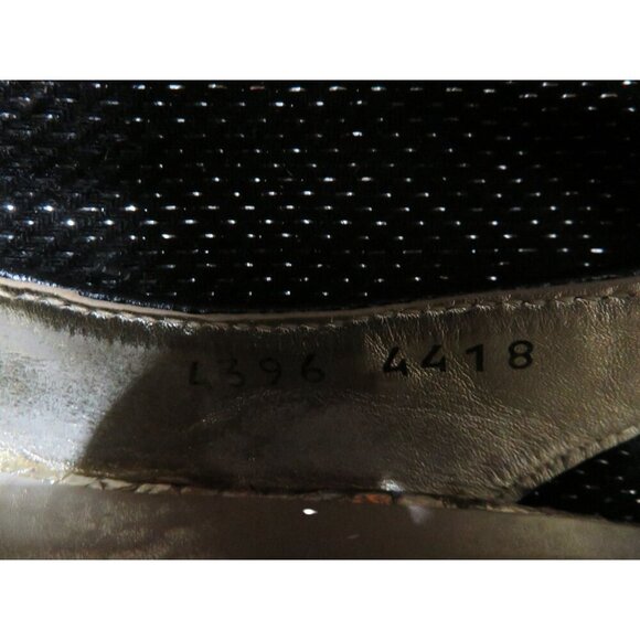 Prada Italian Snakeskin & Croc Embossed Leather Wedges Pink & Gold 37.5 US 7.5 - Picture 7 of 11